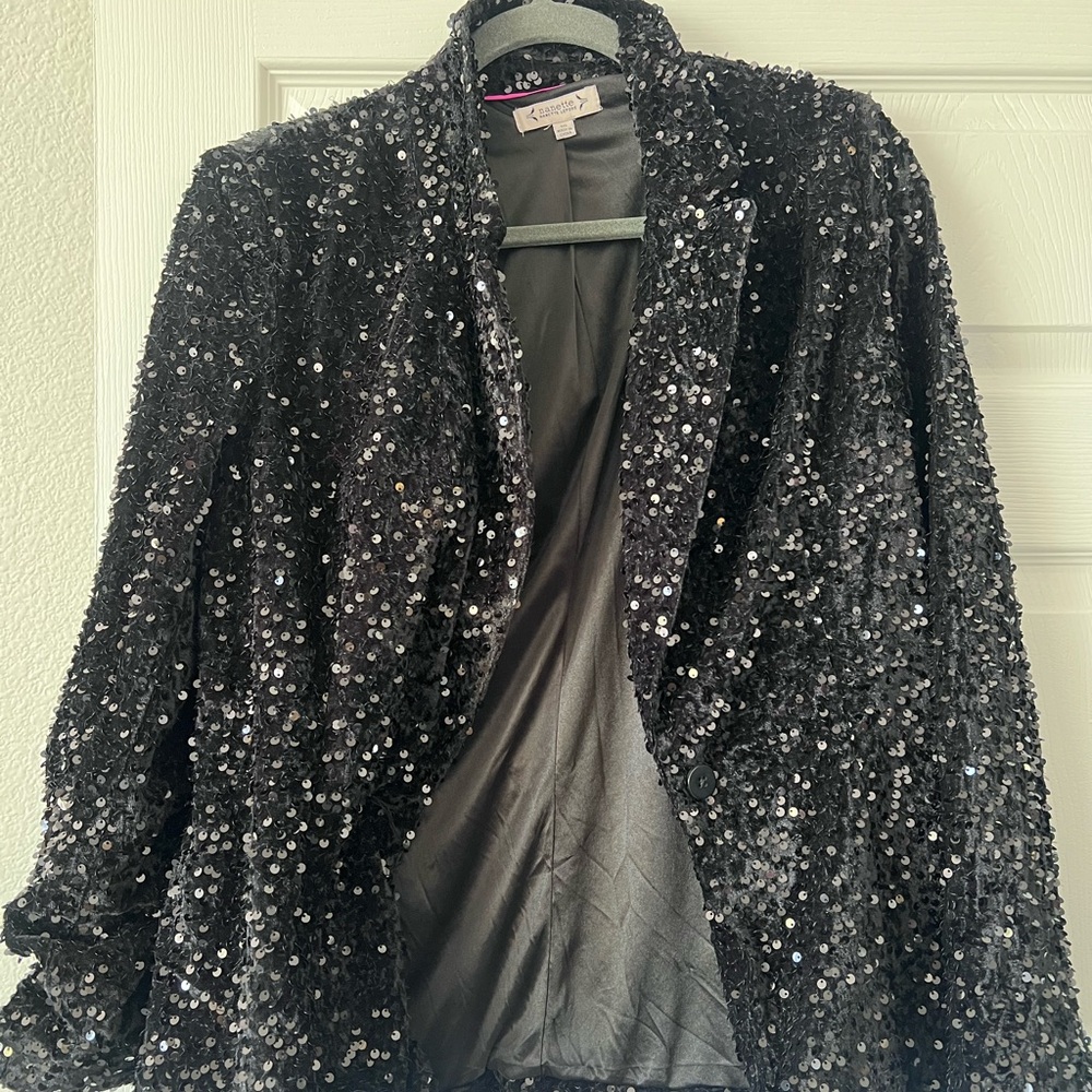 Sequin Black Blazer